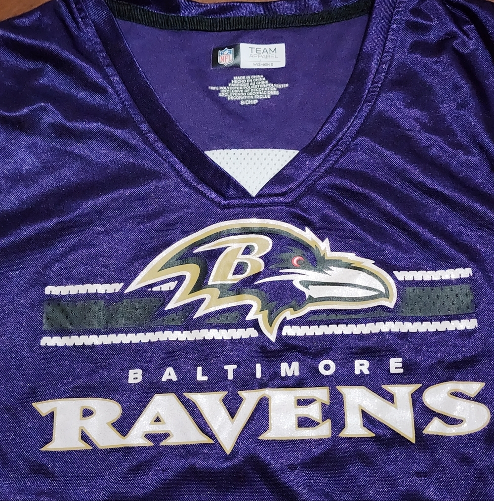 NFL Women's Purple and White Ravens Jersey - Picture 5 of 7
